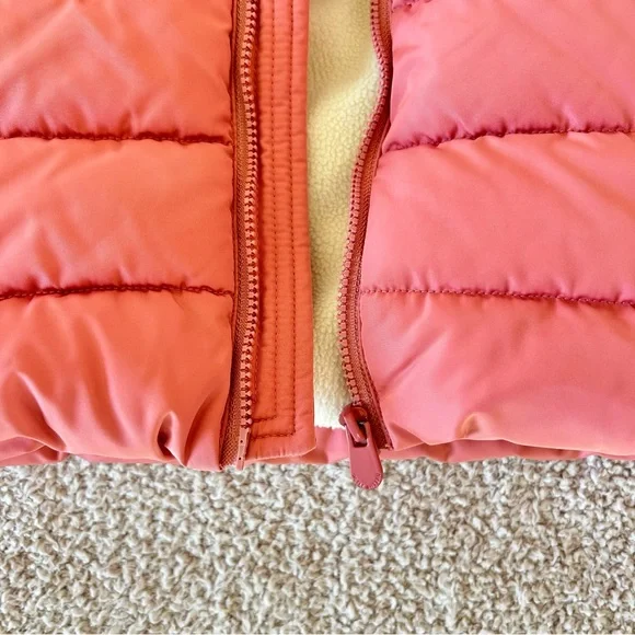 Petit Bateau Baby Girl Hooded Puffer Jacket Sz 12months Rosewood